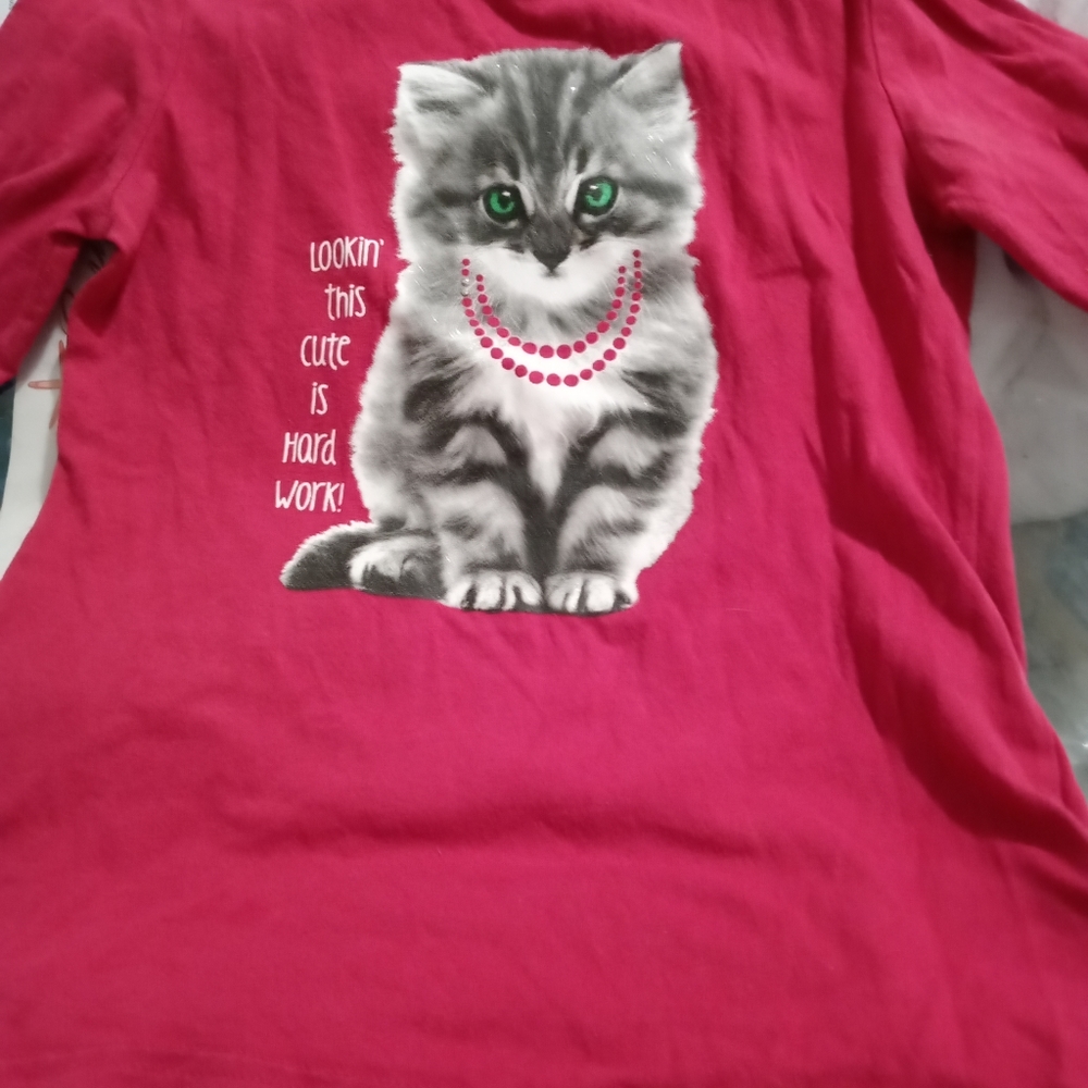 Girls cat shirt